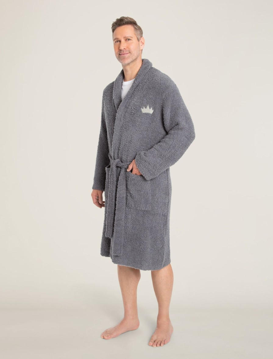 Him Barefoot Dreams | Cozychic® Disney Men'S Robe Graphite