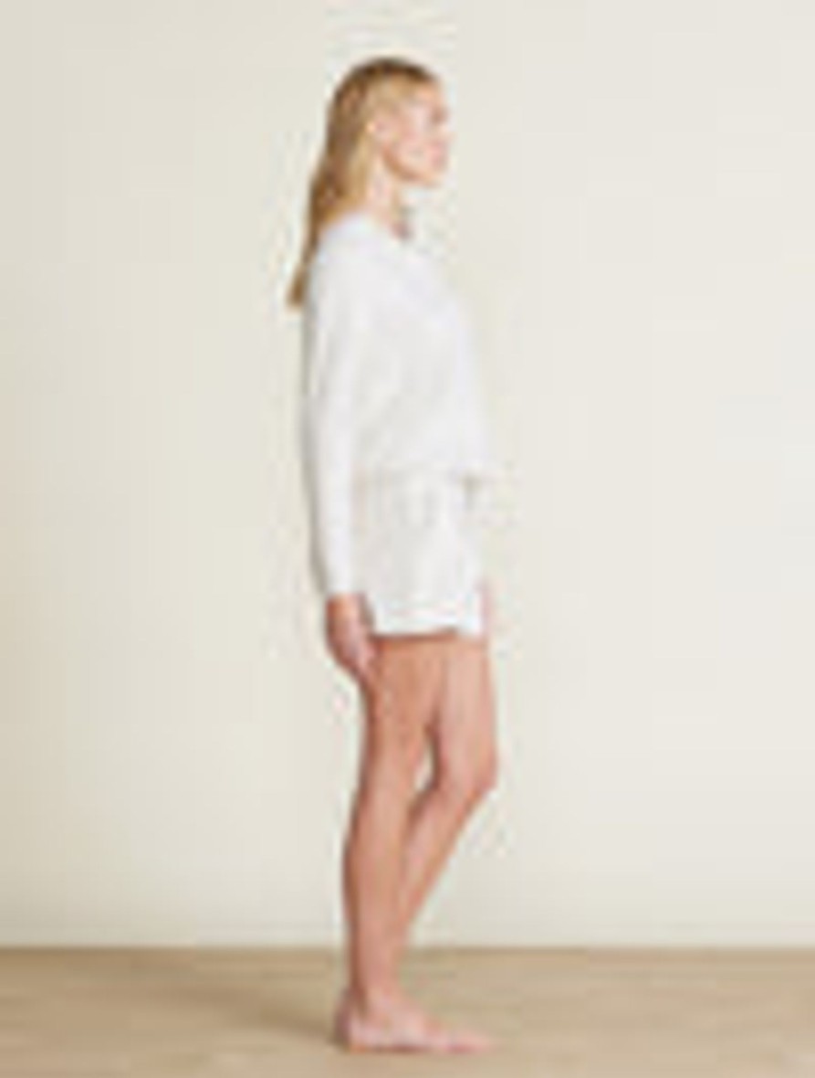 Her Barefoot Dreams | Malibu Collection® Brushed Fleece Short Heathered Stone