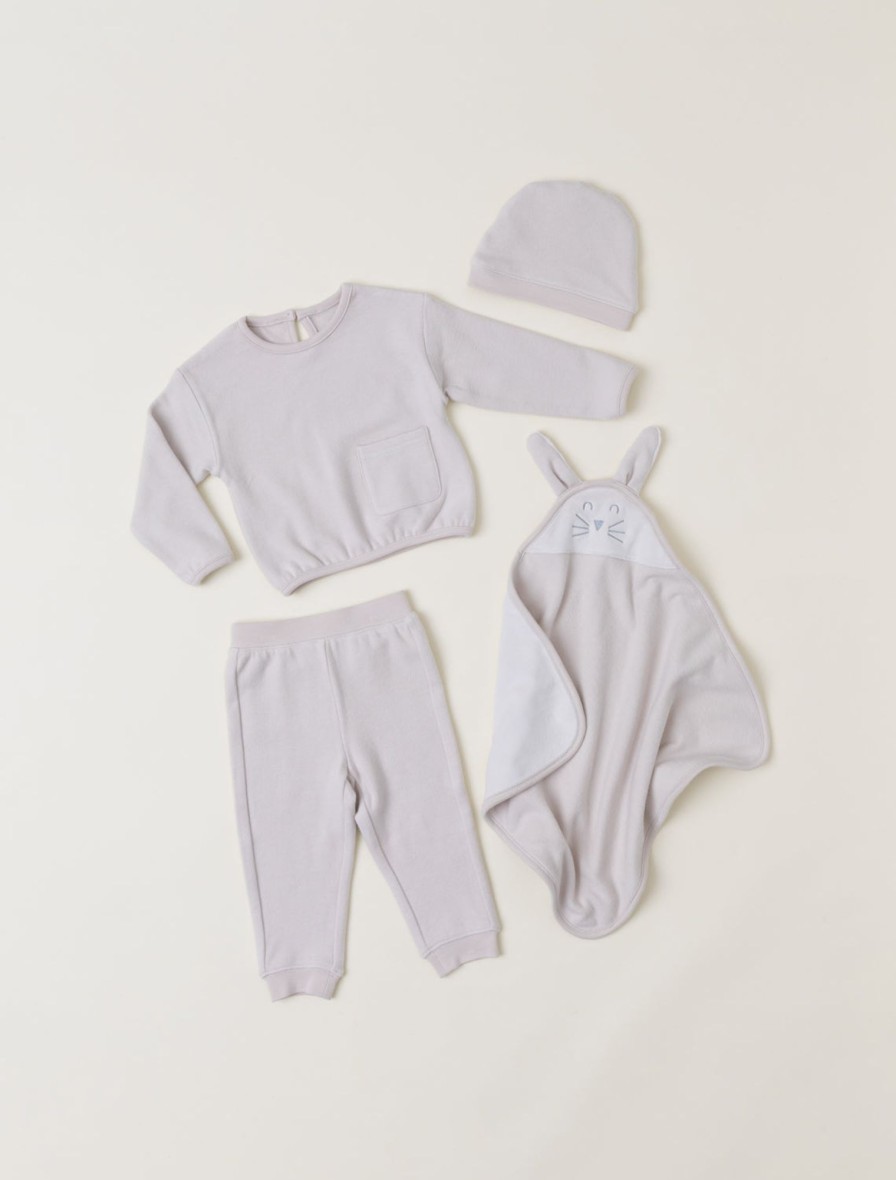 Baby + Child Barefoot Dreams | Malibu Collection® Brushed Fleece Baby Sweats Set Bundle Bisque