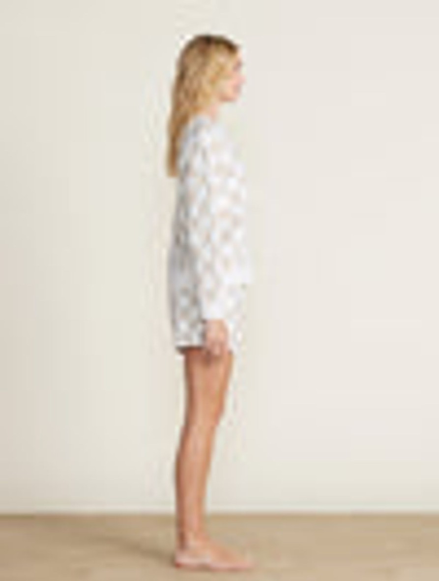 Her Barefoot Dreams | Cozychic® Cotton Checkered Pullover Oatmeal / Cream