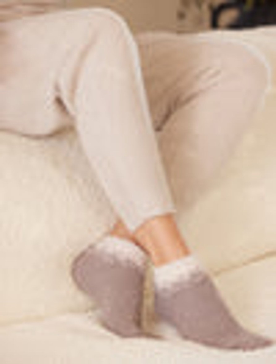 Her Barefoot Dreams | Cozychic® Aspen Ankle Socks Beach Rock / Almond