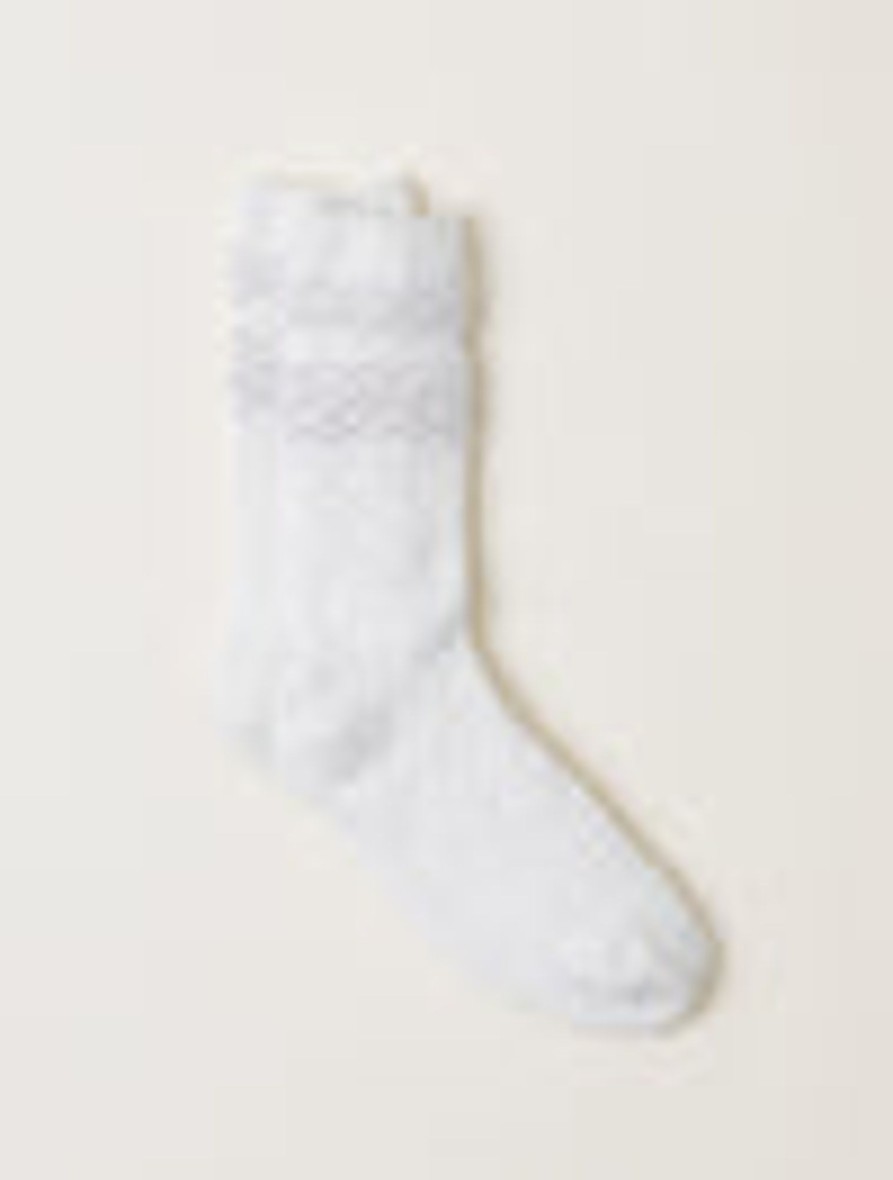 Her Barefoot Dreams | Cozychic® Nordic Socks Stone / Cream