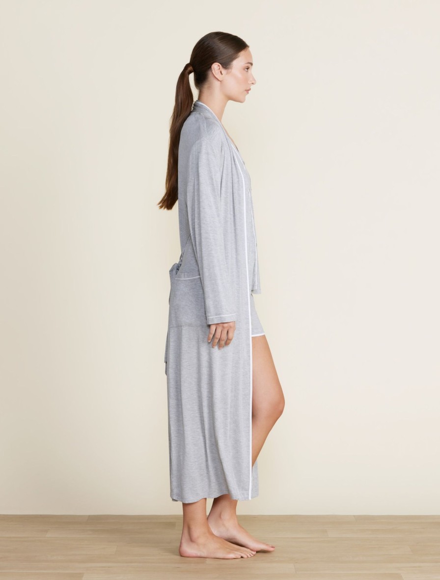 Her Barefoot Dreams | Malibu Collection® Soft Jersey Piped Robe