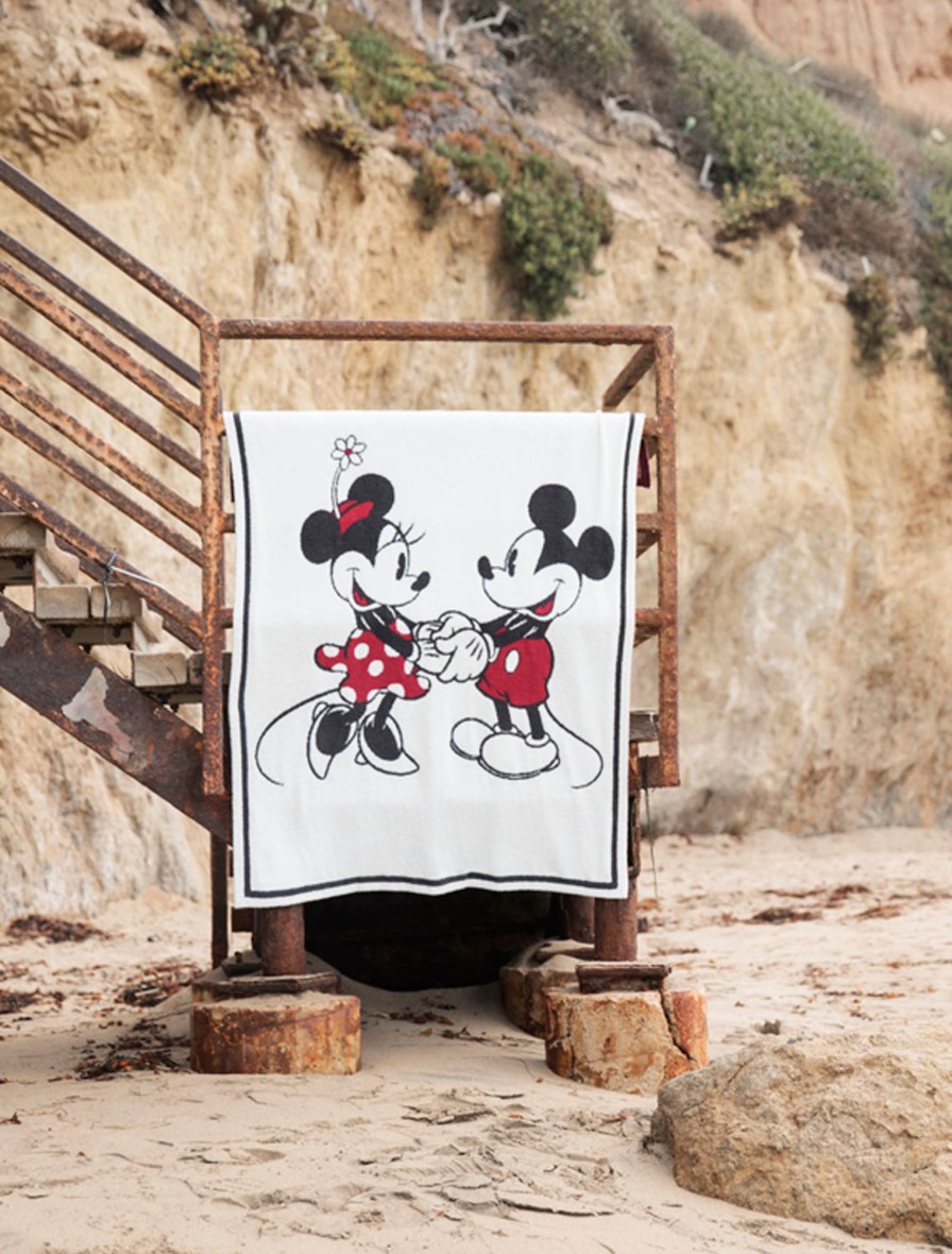 Home Barefoot Dreams | Cozychic® Classic Disney Mickey & Minnie Mouse Blanket - 45" X 60" Cream Multi