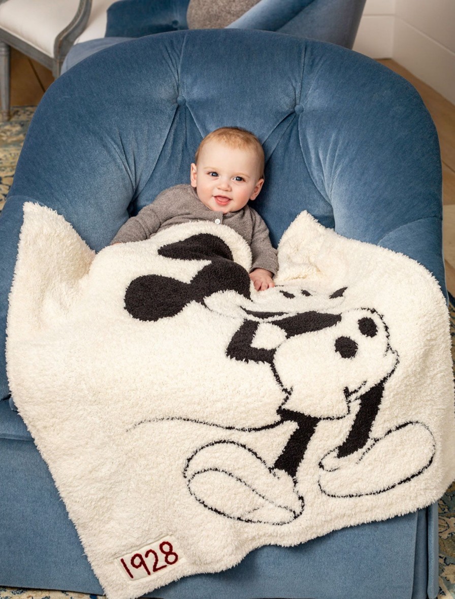 Baby + Child Barefoot Dreams | Cozychic® Classic Disney Mickey Mouse Baby Blanket Cream / Carbon