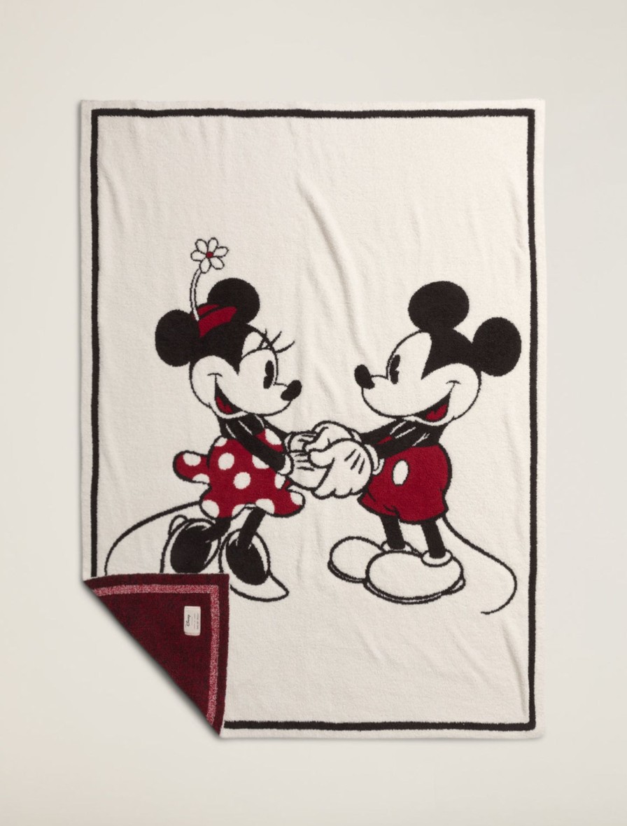 Baby + Child Barefoot Dreams | Cozychic® Classic Disney Mickey & Minnie Mouse Baby Blanket - 30" X 40" Cream Multi