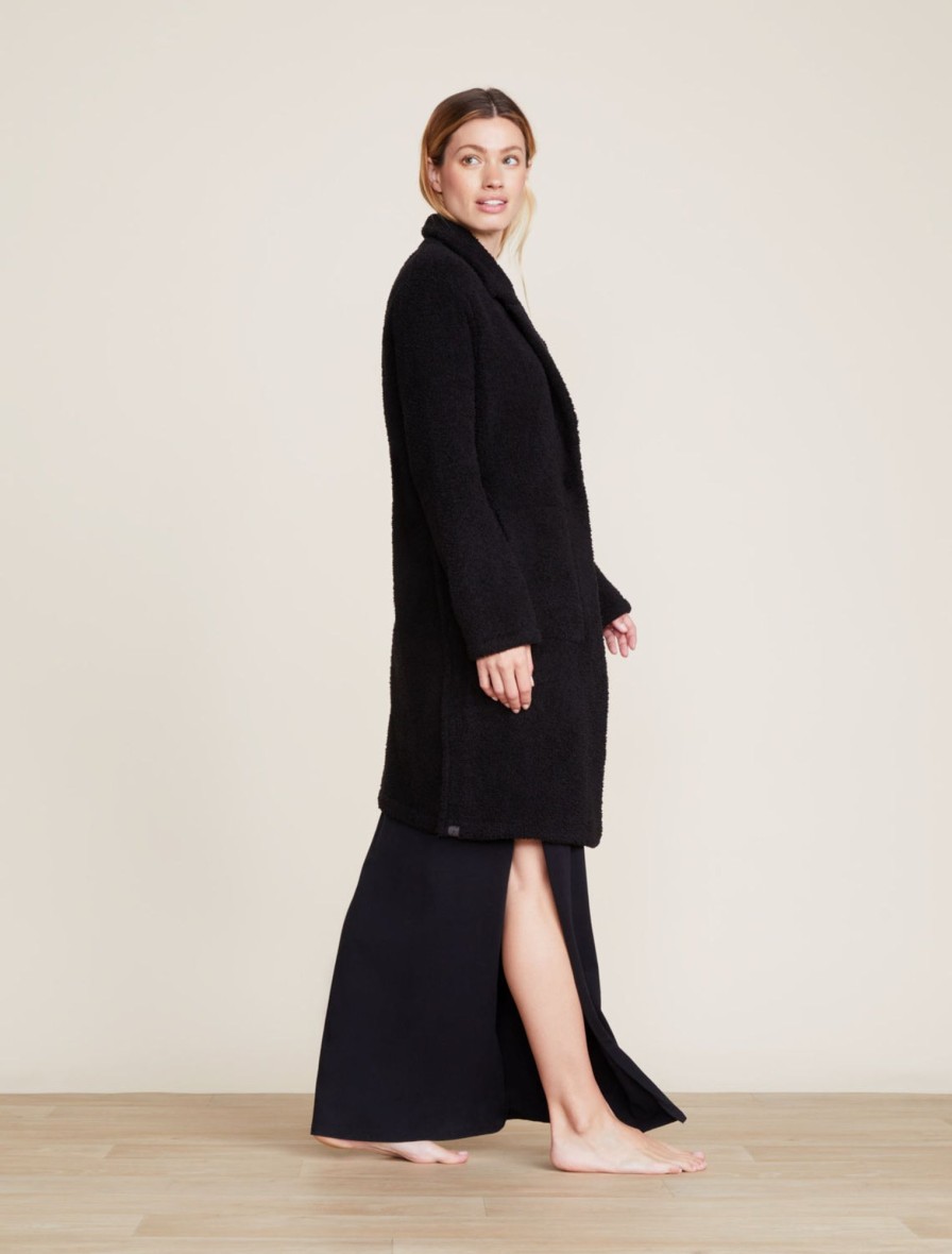 Her Barefoot Dreams | Cozychic® Coat With Patch Pockets Black