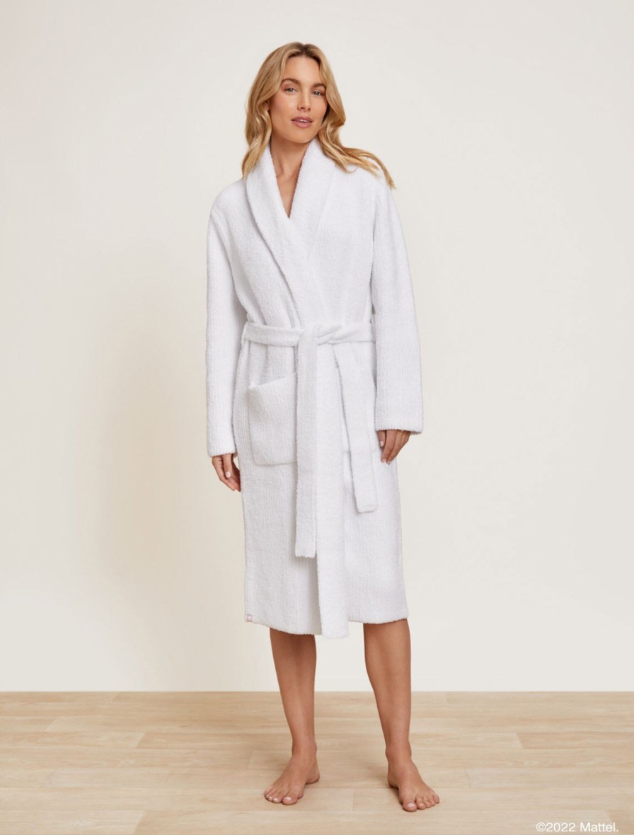 Her Barefoot Dreams | Cozychic® Barbie Adult Robe Sea Salt / Dusty Rose