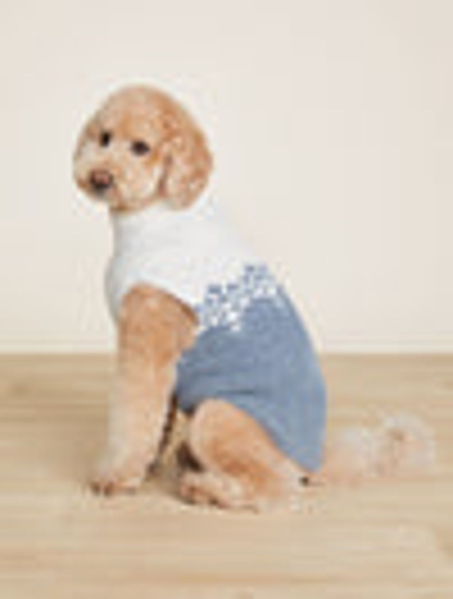 Pet Barefoot Dreams | Cozychic Snowflake Pet Sweater Cream / Dusk