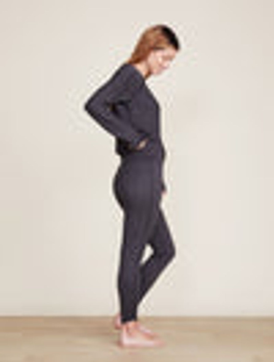 Her Barefoot Dreams | Malibu Collection® Butterchic Knit® Heavy Fold Over Legging Heathered Carbon