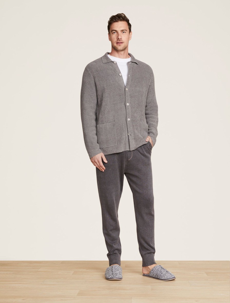 Him Barefoot Dreams | Cozychic Ultra Lite® Men'S Button Down Cardigan Graphite