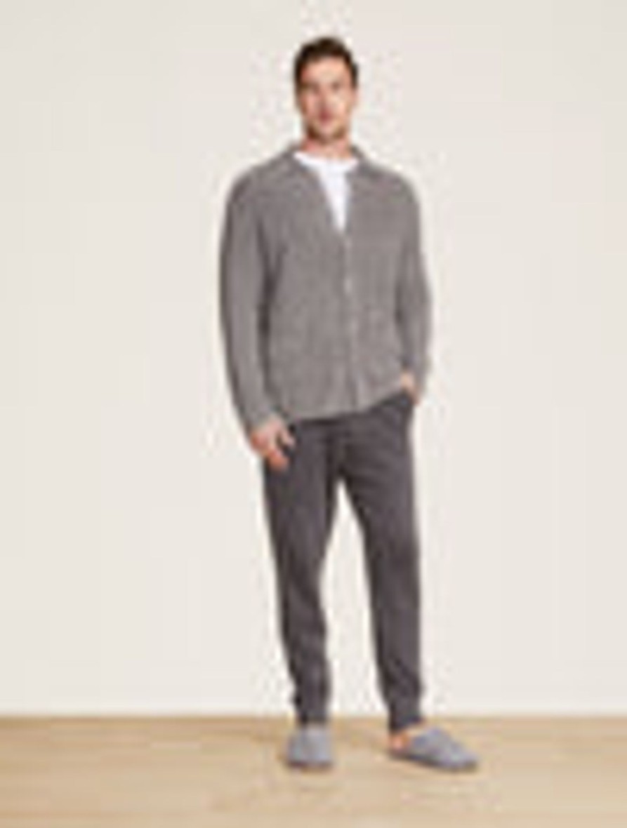 Him Barefoot Dreams | Cozychic Ultra Lite® Men'S Button Down Cardigan Graphite